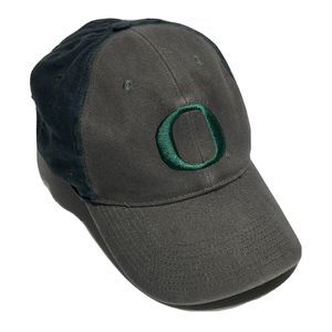 Oregon Ducks Gray Blue Men's Hat Fitted Ball Cap Baseball